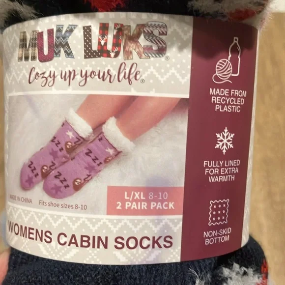 Muk Luks women’s cabin socks 2 pack Scottie dogs - Picture 2 of 5